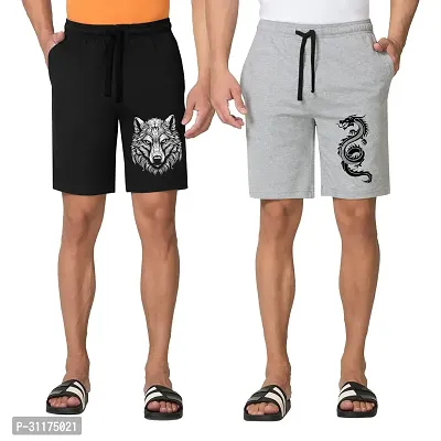 WYATT Mens Regular Cotton  Shorts ( Pack of 2 )