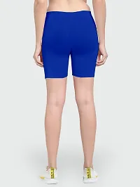 VAISHMA Cotton Lycra Slim Fit Stretchable Womens Cycling Shorts || Shorties for Active wear||Exercise|Workout||Yoga||Gym||Cycle||Running (Pack of 1)-thumb1