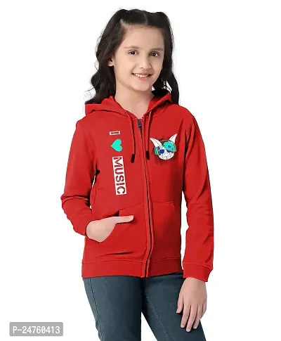 WYATT Girls Fleece Hooded Neck Sweatshirt