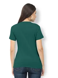 Vaishma Women Green Colour  Solid T-Shirt (Pack of 1)-thumb1