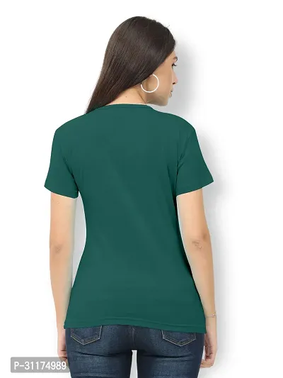 Vaishma Women Green Colour  Solid T-Shirt (Pack of 1)-thumb2