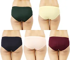 Stylish Multicoloured Cotton Blend Printed Panties for Women Pack of 5-thumb2