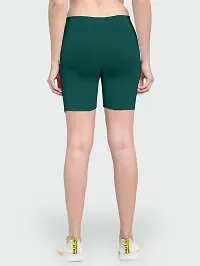 VAISHMA Cotton Lycra Slim Fit Stretchable Womens Cycling Shorts || Shorties for Active wear||Exercise|Workout||Yoga||Gym||Cycle||Running (Pack of 1)-thumb1