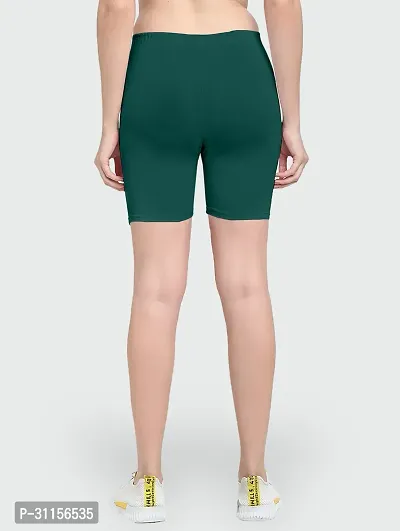 VAISHMA Cotton Lycra Slim Fit Stretchable Womens Cycling Shorts || Shorties for Active wear||Exercise|Workout||Yoga||Gym||Cycle||Running (Pack of 1)-thumb2