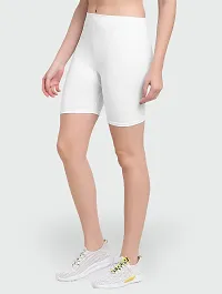 VAISHMA Cotton Lycra Slim Fit Stretchable Womens Cycling Shorts || Shorties for Active wear||Exercise|Workout||Yoga||Gym||Cycle||Running (Pack of 1)-thumb2