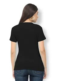 Vaishma Women Black Colour Solid T-Shirt (Pack of 1)-thumb1