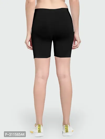 VAISHMA Cotton Lycra Slim Fit Stretchable Womens Cycling Shorts || Shorties for Active wear||Exercise|Workout||Yoga||Gym||Cycle||Running (Pack of 1)-thumb2