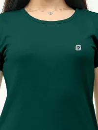 Vaishma Women Green Colour  Solid T-Shirt (Pack of 1)-thumb4