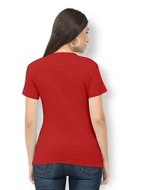 Vaishma Women Red Colour Solid T-Shirt (Pack of 1)-thumb1