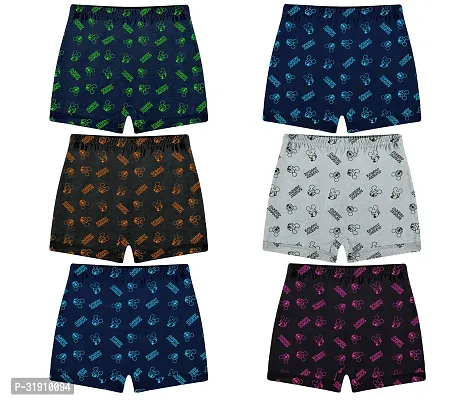 PINE Multicolor Regular Cotton Drawer for Boys and Girls (Pack of 6)