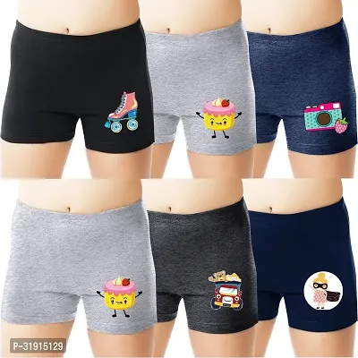 PINE Multicolor Regular Cotton Boyshorts for Girls (Pack of 6)