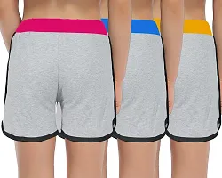 WYATT Girls Cotton Casual Shorts (Pack of 3)-thumb1