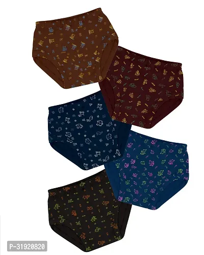 PINE Multicolor Regular Cotton Panties for Boys  Girls (Pack of 5)