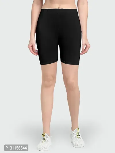 VAISHMA Cotton Lycra Slim Fit Stretchable Womens Cycling Shorts || Shorties for Active wear||Exercise|Workout||Yoga||Gym||Cycle||Running (Pack of 1)