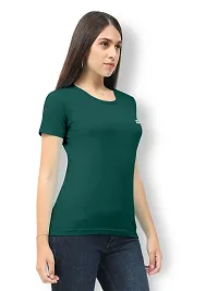 Vaishma Women Green Colour  Solid T-Shirt (Pack of 1)-thumb2