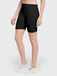 VAISHMA Cotton Lycra Slim Fit Stretchable Womens Cycling Shorts || Shorties for Active wear||Exercise|Workout||Yoga||Gym||Cycle||Running (Pack of 1)-thumb2