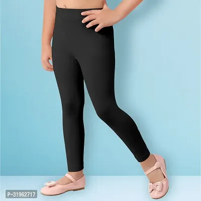 Latest Comfortable Polyester Solid Leggings for Girls-thumb4