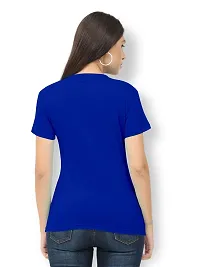 Vaishma Women Blue Colour Solid T-Shirt (Pack of 1)-thumb1