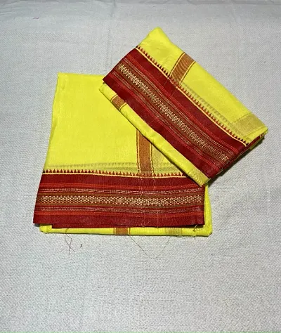 Bs Tex 9+5 4 boarder kalyani cotton dhoti set