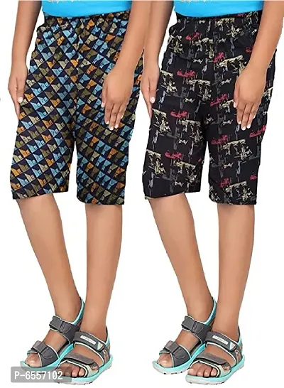 Pure Cotton Bermuda Shorts for Boys and Girls (Pack of 2)-thumb0
