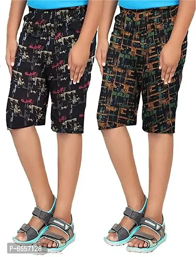 Pure Cotton Bermuda Shorts for Boys and Girls (Pack of 2)