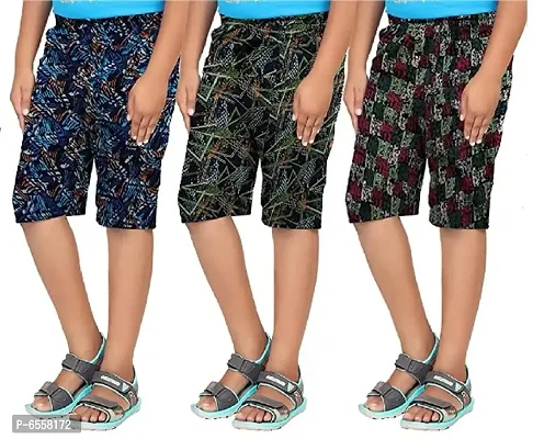 Cotton Shorts for Boys (Pack of 3)-thumb0