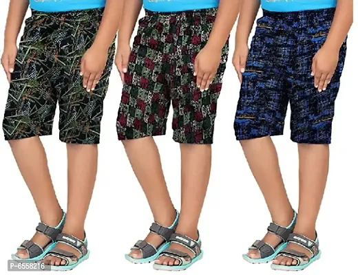 Pure Cotton Bermuda Shorts for Boys and Girls (Pack of 3)