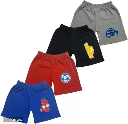 Cotton shorts for boys  (Pack of 4)