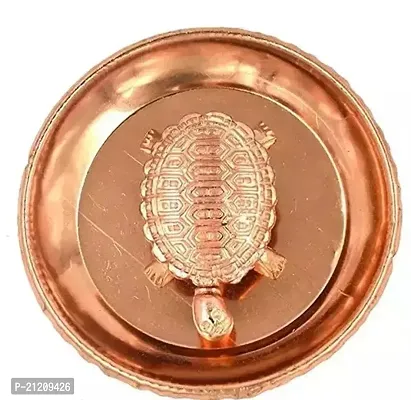 Pemium Quality Vastu Feng Shui Crystal Turtle Tortoise For Good Luck Decorative Showpiece - 1.5 Cm (Metal, Copper)-thumb0