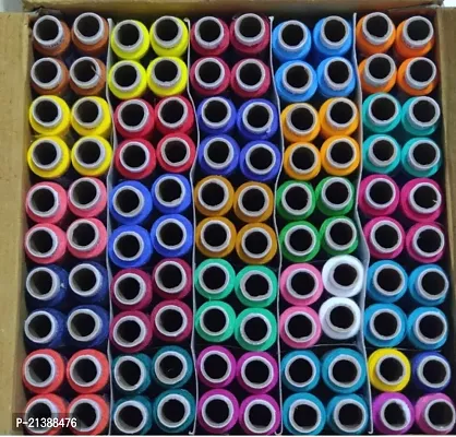 Shree Ganesha Multicoloured Sewing Thread 150m Pack of 100 Spool-thumb5