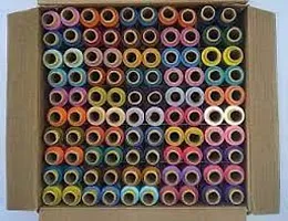 Shree Ganesha Multicoloured Sewing Thread 150m Pack of 100 Spool-thumb1