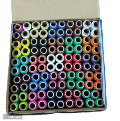 Shree Ganesha Multicoloured Sewing Thread 150m Pack of 100 Spool-thumb4