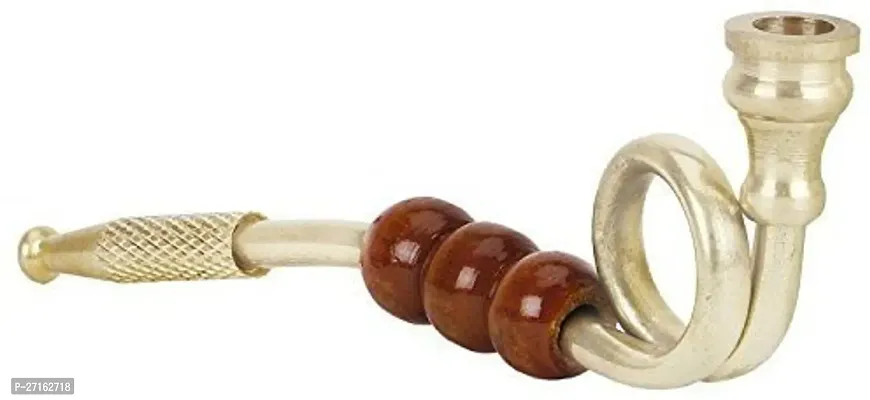 Hippnation Brass Outside Fitting Hookah Mouth Tip Gold-thumb0