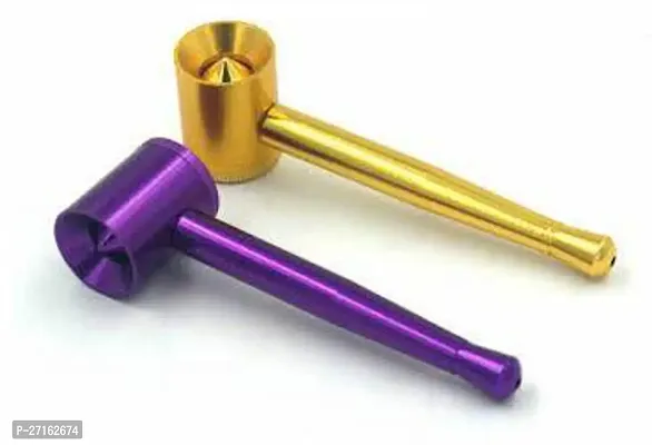 Hippnation Aluminium Inside Fitting Hookah Mouth Tip Gold Purple Pack of 2-thumb0