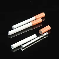 Hippnation Aluminium Inside Fitting Hookah Mouth Tip Orange White Pack of 4-thumb1