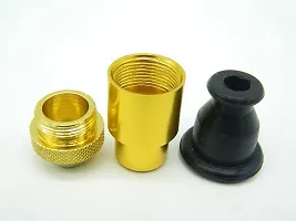 Hippnation Aluminium Inside Fitting Hookah Mouth Tip Gold Black-thumb2