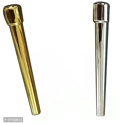 Hippnation Drap pipe set Aluminium Inside Fitting Hookah Mouth Tip Gold Silver Pack of 5-thumb2