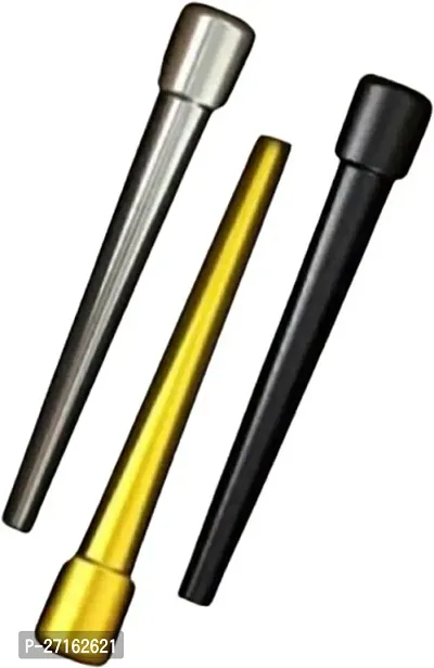 Hippnation Drap pipe set Aluminium Inside Fitting Hookah Mouth Tip Gold Silver Black Pack of 3