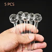 Hippnation Glass Inside Fitting Hookah Mouth Tip Clear Pack of 5-thumb1