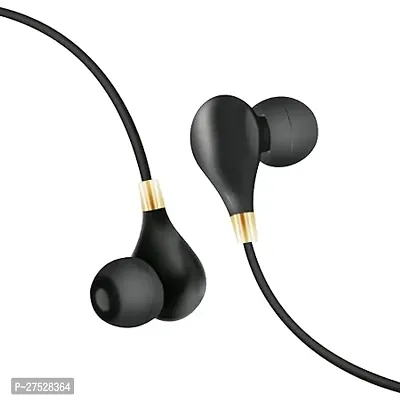 Classic Black Wired - 3.5 MM Single Pin With Microphone Earphones