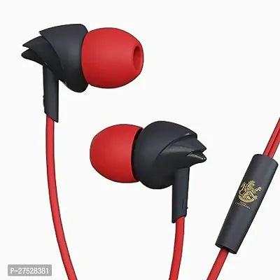 Classic Red Wired - 3.5 MM Single Pin With Microphone Earphones