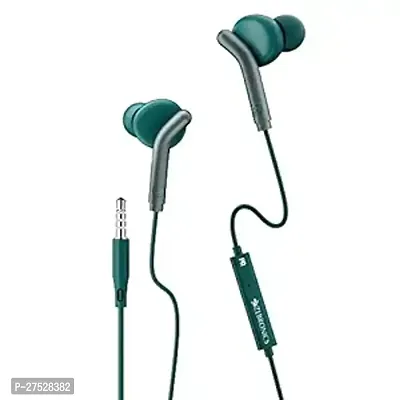 Classic Green Wired - 3.5 MM Single Pin With Microphone Earphones