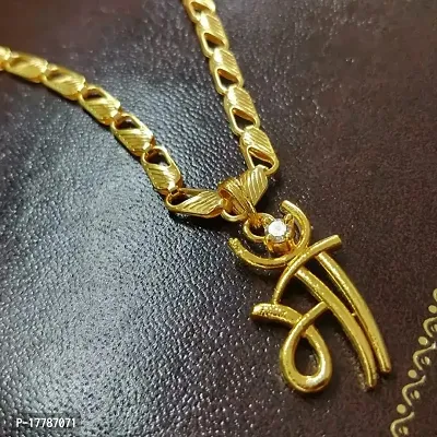 Gold Plated Golden Maa Word Pendant for mens and womens-thumb0