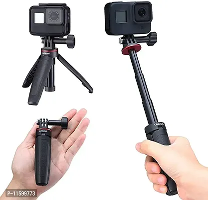 Ulanzi Mt-09 Extension Vlog Tripod Mini Portable Handle Grip For Gopro Hero 8 7 6 5 Gopro Max Black Session Osmo Action Camera