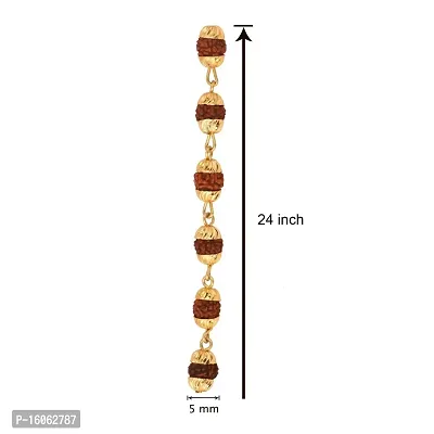 Virat Gold Plated Rudraksh Mala Long Chain for Men-thumb3