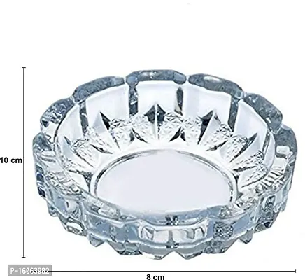 Trendz - Crystal Turtle Tortoise with Plate Decorative Showpiece - 7 cm (Crystal, White)-thumb3