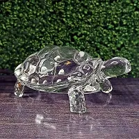 Crystal Tortoise with Bowl Plate Fengshui Vastu Set for Good Luck Feng Sui Turtle Best Gift for Office, Showcase, Showpiece and Home Decor-thumb3