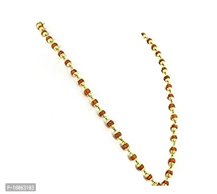 MAA BHAGWATI Rudraksh Mala Gold Plated Chain-thumb2