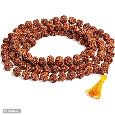 AGARWAL TRADING CORPORATION India Wood Brown Rudraksha Jaap Mala for Astrology (108+1 Beads) | Ram Mala | Jap Mala for Pooja | rudraksha | Pooja Mala