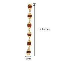 Bhumi Rudraksh Mala Shiva God Gold Plated Rudraksh Mala Long Chain for Men-thumb2